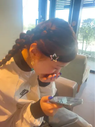 ロング カラー ヘアアレンジ RIO 福岡美容師のヘアスタイル