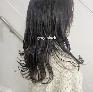 セミロング カラー ハル🌸柔色/ ブリーチなし/艶髪のヘアスタイル