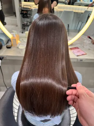 ロング ブリなしWカラー✨️ 髪質改善【タケル】のヘアスタイル