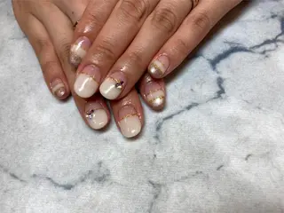 ネイル ネイルリボン 受付スタッフのネイルデザイン