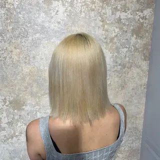 ショート カラー 編み込みエクステ/ ハイトーン りょすけのヘアスタイル