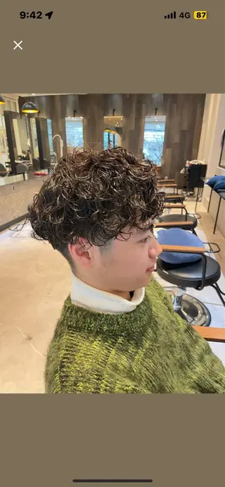 パーマ メンズ 縮毛矯正/カット/ 韓国ヘア/蛯原🍤のヘアスタイル