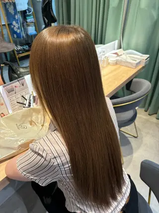 ロング カラー りあの🎀 /暖色カラー🍒のヘアスタイル