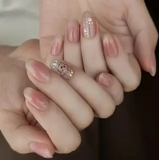 ネイル By moonネイル 🌷ワンホン/韓国風のネイルデザイン