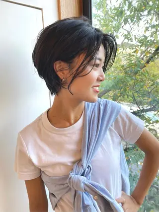 ミディアム 🌊トガシカイト /ショート白髪ぼかしのヘアスタイル