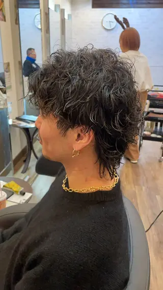 ショート パーマ メンズ 万都里 MATSURIのヘアスタイル