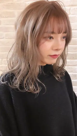 ミディアム カラー hair salon Ranun髪質改善のヘアスタイル