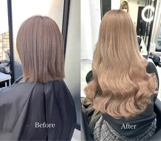 ロング カラー シールエクステ特化 ハイトーン、NANAのヘアスタイル