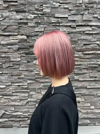 ミディアム カラー れいな🌼 ボブ･艶カラー🌼のヘアスタイル