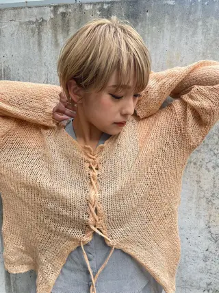 ショート カラー ショート/ボブ/ 心斎橋/宮脇美奈のヘアスタイル