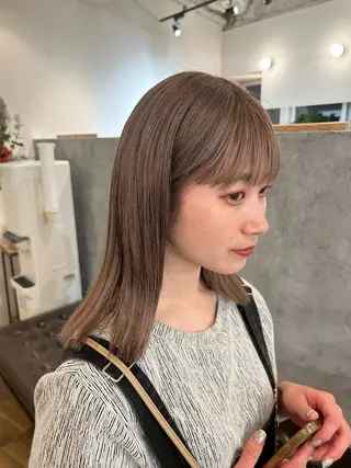 セミロング 梅田/透明感カラー /ひかるのヘアスタイル