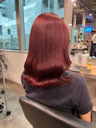 ミディアム I S所属・🌿透明感カラー‪ 縮毛矯正✨かずきのヘアスタイル