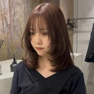 ミディアム ハイトーンカラー/ 梅田/Aikaのヘアスタイル