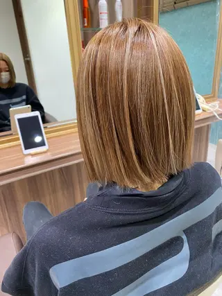 ミディアム カラー 💎大人ハイライト 💎上杉一也💎のヘアスタイル