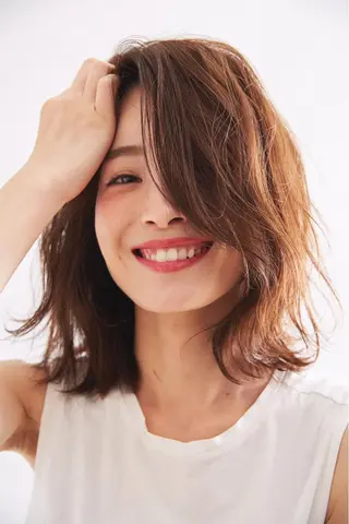 ミディアム カラー パーマ ヘアアレンジ メンズ キッズ ネイル マツエク・マツパ アティリー 西梅田のヘアスタイル