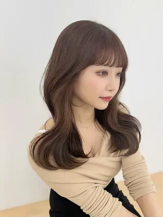 ロング COA GINZA 空也/前髪/顔まわりのヘアスタイル