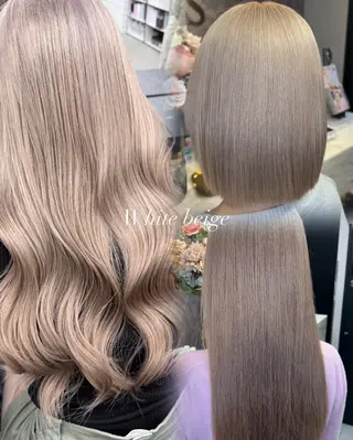 ロング カラー ハイトーン/髪質改善 🦋岩渕かすが🖤のヘアスタイル