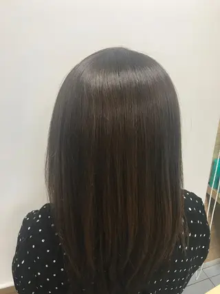 ミディアム カラー 縮毛/レイヤー 韓国/橋口のヘアスタイル