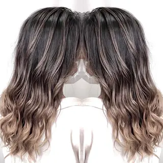 セミロング カラー 縮毛/レイヤー 韓国/橋口のヘアスタイル