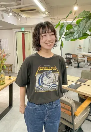 ショート パーマ レイヤーパーマ＊ 顔まわり似合わせのヘアスタイル