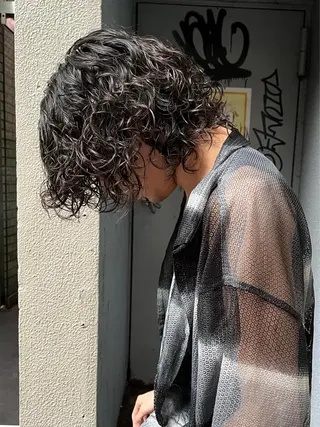 ショート カラー パーマ ヘアアレンジ メンズ 💎髪質改善特化💎 RUITOのヘアスタイル