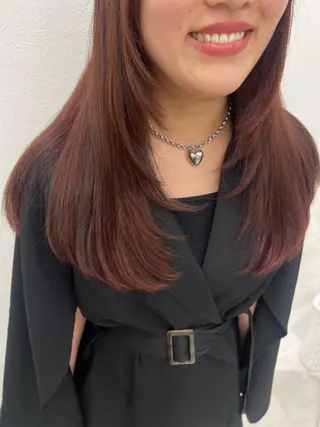 セミロング 리코/渋谷/レイヤー /韓国風/ブリーチのヘアスタイル