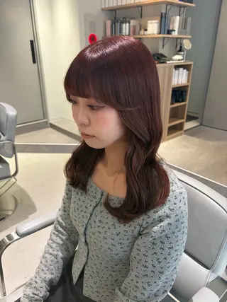 ロング カラー yoki.所属・しげ ゆりか/透明感 カラー/顔周りカットのヘアスタイル