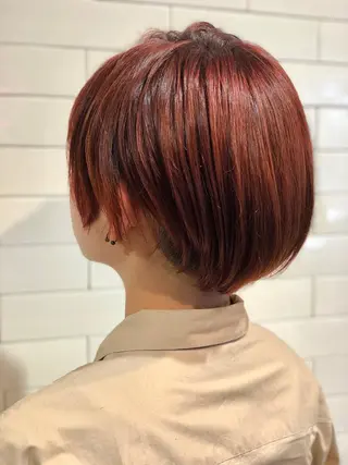 ショート カラー 🤍髪質改善➕透明感 カラー🤍川上葵のヘアスタイル