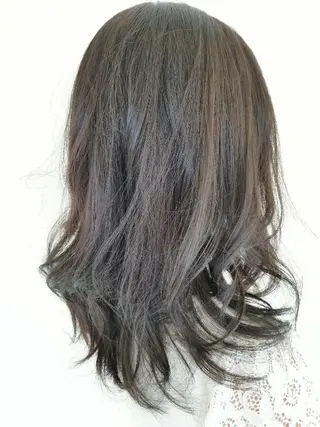 ミディアム カラー 髪質改善/ハイライト 小林秀樹のヘアスタイル