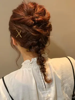 ミディアム ヘアアレンジ Lolonois梅田 /Okazaki:)のヘアスタイル