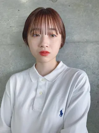 ショート カラー ボブパーマコテ巻き風 パーマNo1深江秀平のヘアスタイル