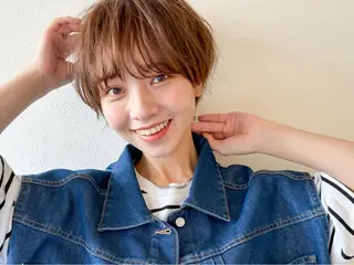 ショート カラー .iyu所属・吉祥寺小顔×ショート 🍋宮本大輔🍋のヘアスタイル