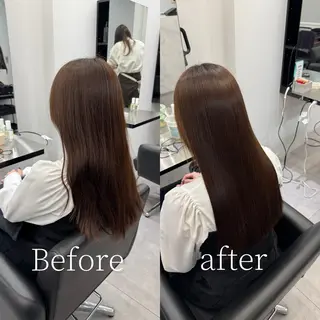 ロング 韓国風cut/ 縮毛矯正/正岡幹康のヘアスタイル