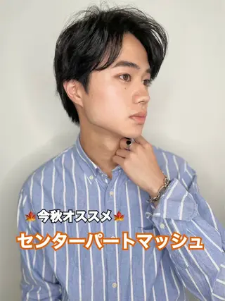 ミディアム パーマ 似合わせ✨透明感🫧 佐藤優斗のヘアスタイル