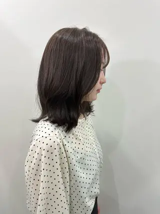 ミディアム カラー レイヤー/ナチュラル 💐nao.のヘアスタイル