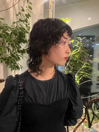 ミディアム パーマ hair  salon necco所属・柴田 さくらのヘアスタイル