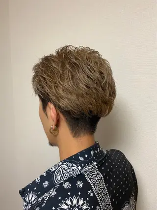 ショート カラー メンズ クセを最大限に活かす メンズパーマ奈良大祐のヘアスタイル