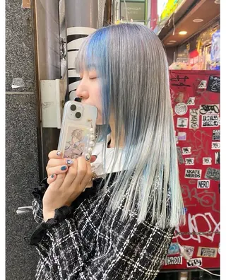 ミディアム カラー GARU-ガル-所属・TSUNO🦖 派手髪/オタク美容師のヘアスタイル