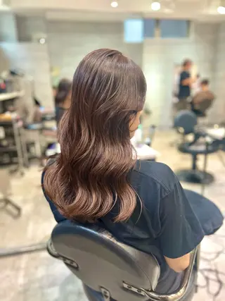 セミロング _WHITE難波店[アンダーバーホワイト]所属・艶カラー/髪質改善 /韓国風/中村嘉秀のヘアスタイル