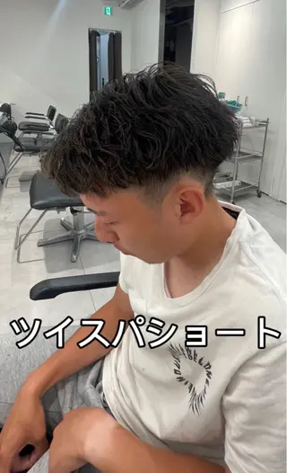 ショート メンズ メンズ特化/パーマ 短髪パーマ/来星のヘアスタイル