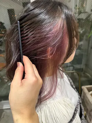 セミロング カラー 森 和輝のヘアスタイル