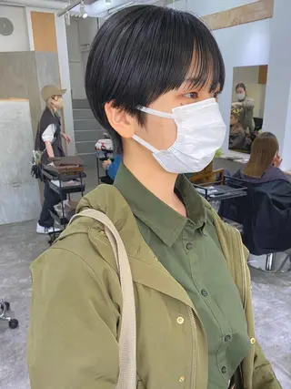 ショート カラー 森貴裕/ベージュ/ パーマ/オリーブのヘアスタイル