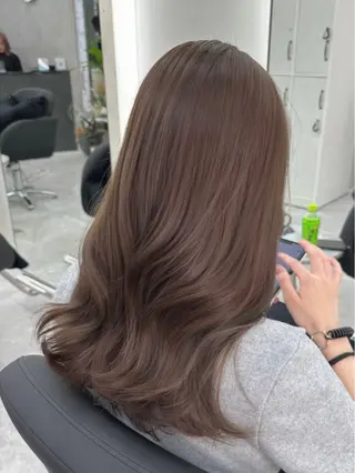 ミディアム カラー 心斎橋/ブリーチなし 髪質改善/レイヤーのヘアスタイル