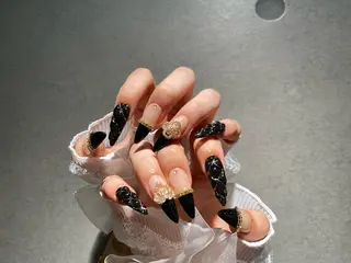 ネイル I-nailロング /ワンホン/キラキラのネイルデザイン