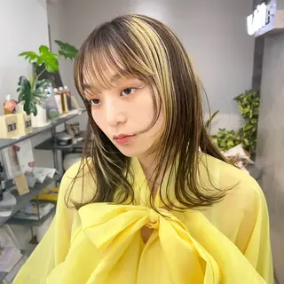 ミディアム カラー ハイトーンカラー/ さらさのヘアスタイル