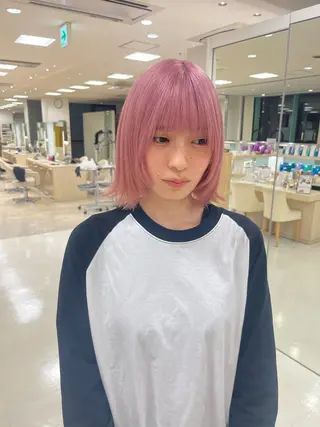 ミディアム カラー 暖色専門美容師🎀 お客様満足度◎のヘアスタイル
