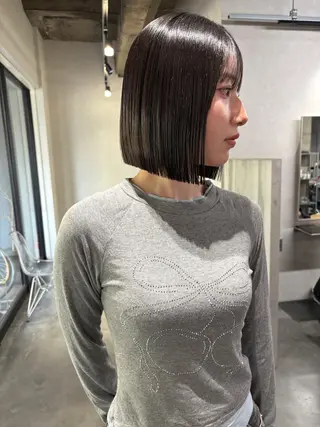 ショート ofF élua所属・🌵ボブ/切りっぱな し/ショート藤長芽生のヘアスタイル
