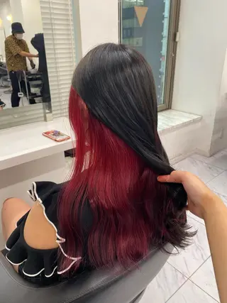 ミディアム カラー ヘアアレンジ キッズ TRUNAIL&EYE所属・TRU Shino🦋のマツエク・マツパデザイン