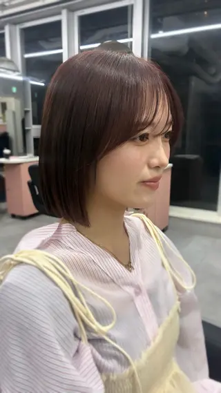 ミディアム 田中 鈴乃のヘアスタイル