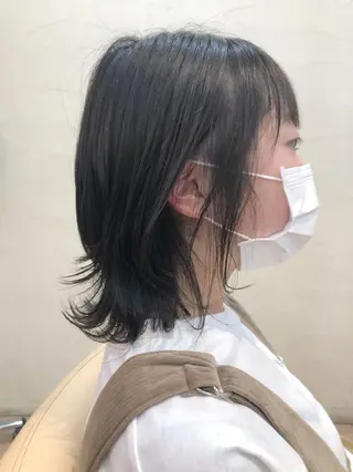 ミディアム 地毛風ストレート ⚡️下ノ村柊斗⚡️のヘアスタイル